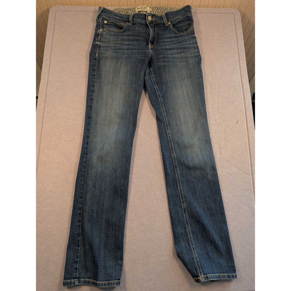 Ariat REAL Denim Jeans Womens 32L Blue Perfect Rise Straight Abby Excellent